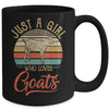 Just A Girl Who Loves Goats Cute Vintage Goats Girl Mug Coffee Mug | Teecentury.com