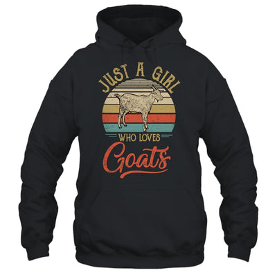 Just A Girl Who Loves Goats Cute Vintage Goats Girl T-Shirt & Tank Top | Teecentury.com