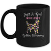Just A Girl Who Loves Golden Retriever Botanical Flower Mug Coffee Mug | Teecentury.com