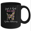 Just A Girl Who Loves Golden Retriever Botanical Flower Mug Coffee Mug | Teecentury.com