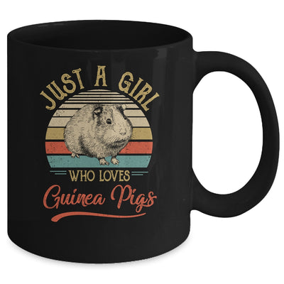 Just A Girl Who Loves Guinea Pigs Cute Vintage Guinea Pigs Girl Mug Coffee Mug | Teecentury.com