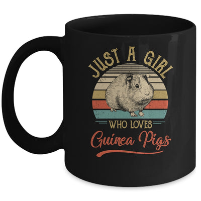 Just A Girl Who Loves Guinea Pigs Cute Vintage Guinea Pigs Girl Mug Coffee Mug | Teecentury.com