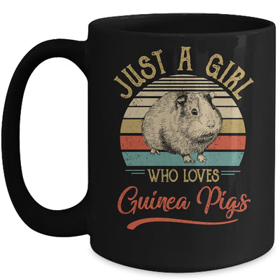 Just A Girl Who Loves Guinea Pigs Cute Vintage Guinea Pigs Girl Mug Coffee Mug | Teecentury.com