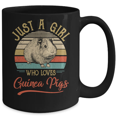 Just A Girl Who Loves Guinea Pigs Cute Vintage Guinea Pigs Girl Mug Coffee Mug | Teecentury.com