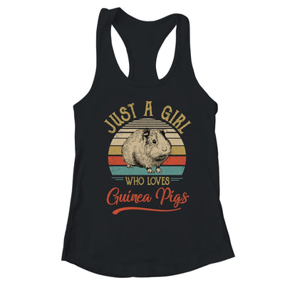 Just A Girl Who Loves Guinea Pigs Cute Vintage Guinea Pigs Girl T-Shirt & Tank Top | Teecentury.com