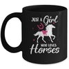 Just A Girl Who Loves Horses Cow girl Horse Girl Riding Gift Mug Coffee Mug | Teecentury.com