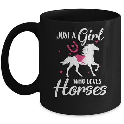 Just A Girl Who Loves Horses Cow girl Horse Girl Riding Gift Mug Coffee Mug | Teecentury.com