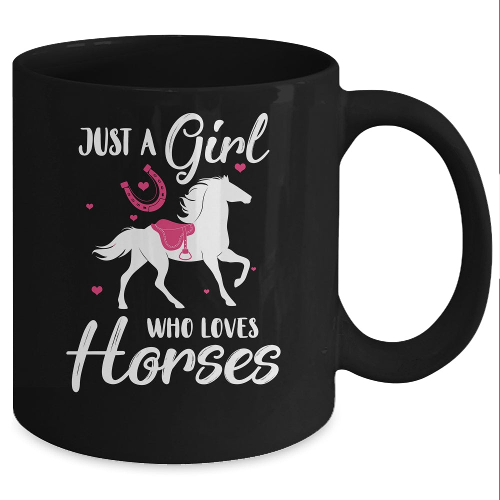 Just A Girl Who Loves Horses Cow girl Horse Girl Riding Gift Mug Coffee Mug | Teecentury.com