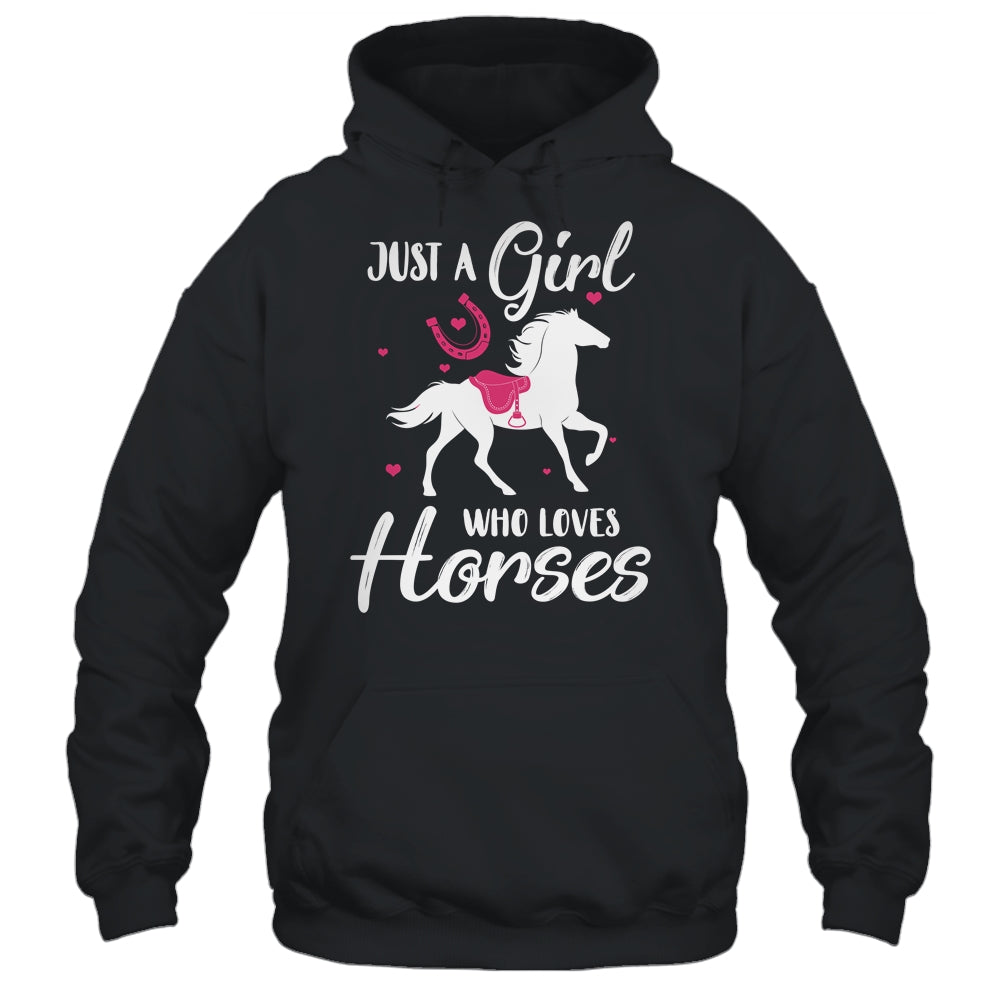 Just A Girl Who Loves Horses Cow girl Horse Girl Riding Gift T-Shirt & Hoodie | Teecentury.com