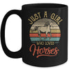 Just A Girl Who Loves Horses Cute Vintage Horse Girl Mug Coffee Mug | Teecentury.com