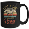 Just A Girl Who Loves Horses Cute Vintage Horse Girl Mug Coffee Mug | Teecentury.com