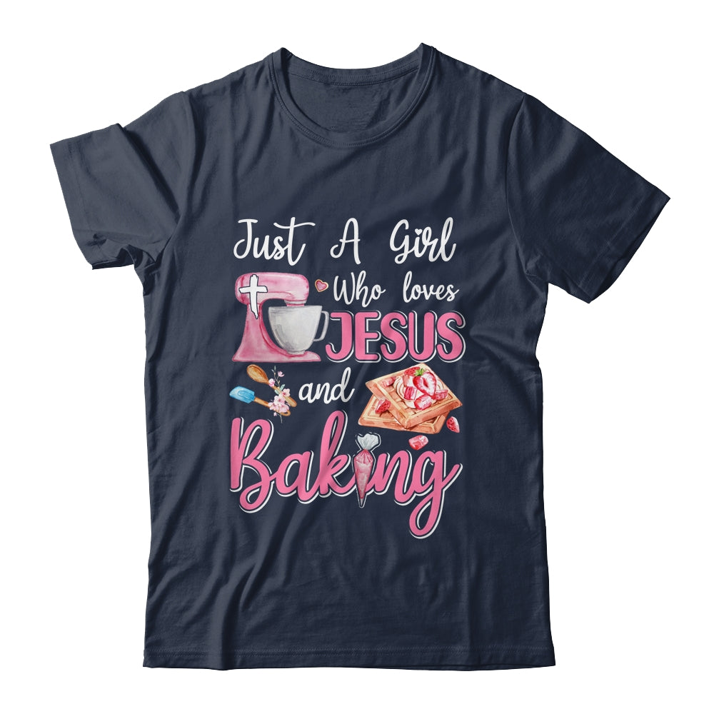 Just A Girl Who Loves Jesus And Baking Funny Christian T-Shirt & Tank Top | Teecentury.com