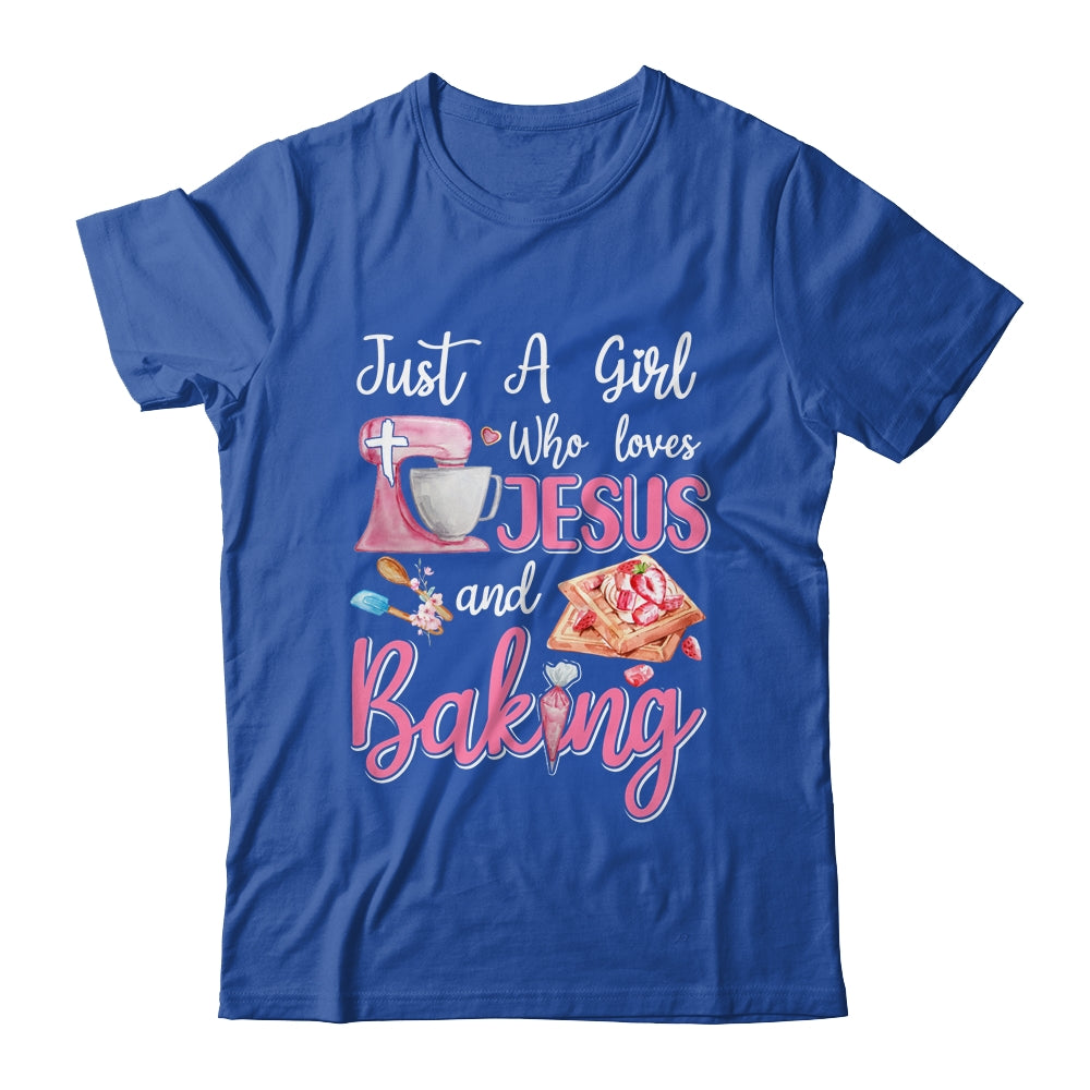 Just A Girl Who Loves Jesus And Baking Funny Christian T-Shirt & Tank Top | Teecentury.com