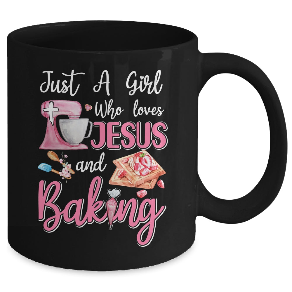 Just A Girl Who Loves Jesus And Baking Funny Christian Mug Coffee Mug | Teecentury.com