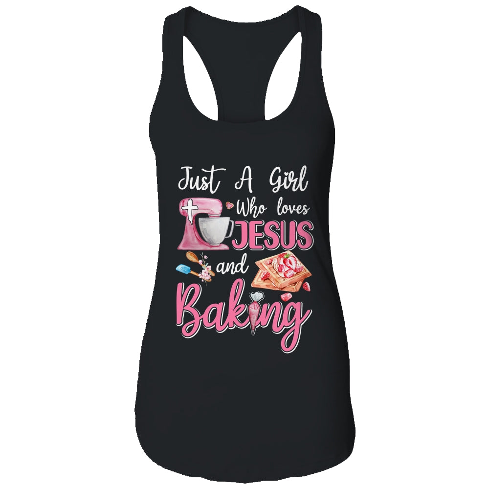 Just A Girl Who Loves Jesus And Baking Funny Christian T-Shirt & Tank Top | Teecentury.com
