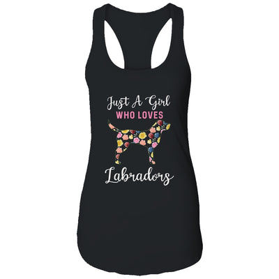 Just A Girl Who Loves Labrador Botanical Flower T-Shirt & Tank Top | Teecentury.com