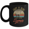 Just A Girl Who Loves Llamas Cute Vintage Llamas Girl Mug Coffee Mug | Teecentury.com