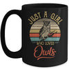 Just A Girl Who Loves Owls Cute Vintage Owls Girl Mug Coffee Mug | Teecentury.com