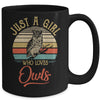 Just A Girl Who Loves Owls Cute Vintage Owls Girl Mug Coffee Mug | Teecentury.com