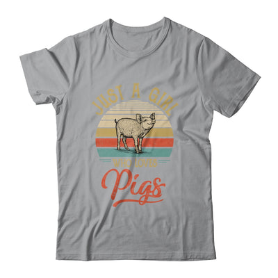 Just A Girl Who Loves Pigs Cute Vintage Pigs Girl T-Shirt & Tank Top | Teecentury.com