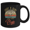 Just A Girl Who Loves Pigs Cute Vintage Pigs Girl Mug Coffee Mug | Teecentury.com