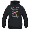 Just A Girl Who Loves Poodle Botanical Flower T-Shirt & Tank Top | Teecentury.com