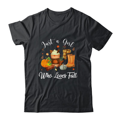 Just A Girl Who Loves Pumpkin Spice Latte Cute Fall Girls T-Shirt & Hoodie | Teecentury.com