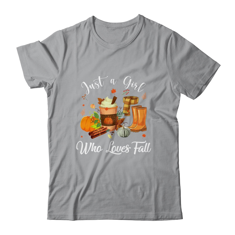 Just A Girl Who Loves Pumpkin Spice Latte Cute Fall Girls T-Shirt & Hoodie | Teecentury.com
