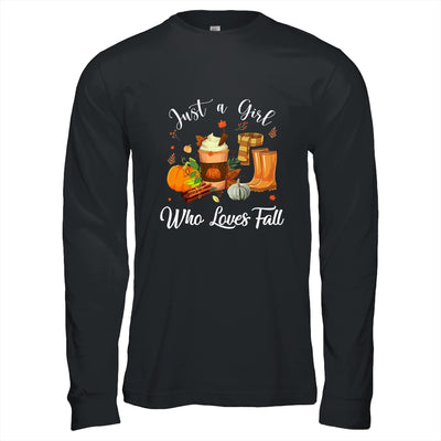 Just A Girl Who Loves Pumpkin Spice Latte Cute Fall Girls T-Shirt & Hoodie | Teecentury.com
