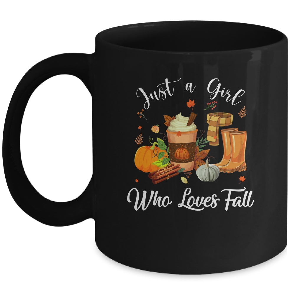 Just A Girl Who Loves Pumpkin Spice Latte Cute Fall Girls Mug Coffee Mug | Teecentury.com