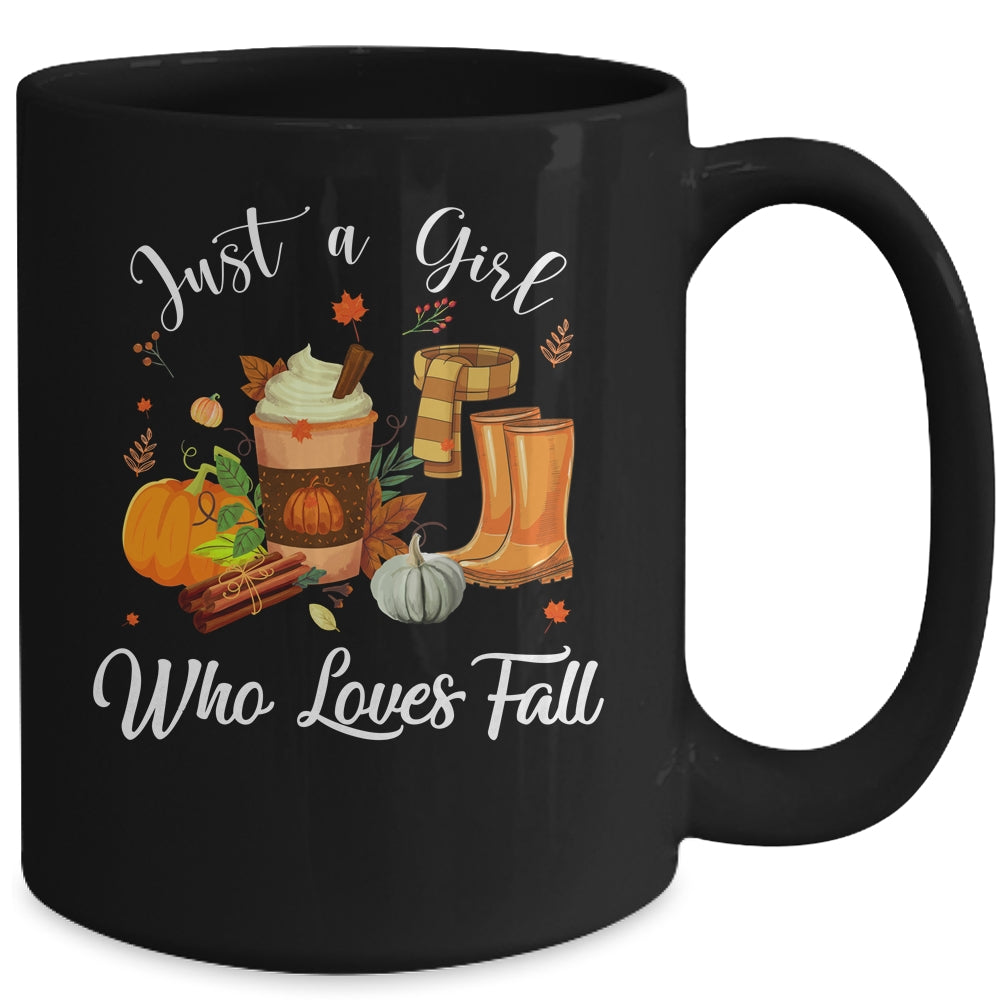Just A Girl Who Loves Pumpkin Spice Latte Cute Fall Girls Mug Coffee Mug | Teecentury.com