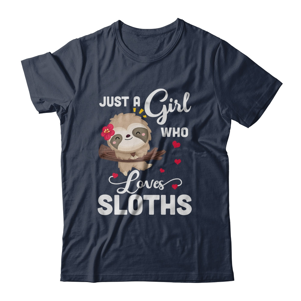 Just A Girl Who Loves Sloths T-Shirt & Tank Top | Teecentury.com
