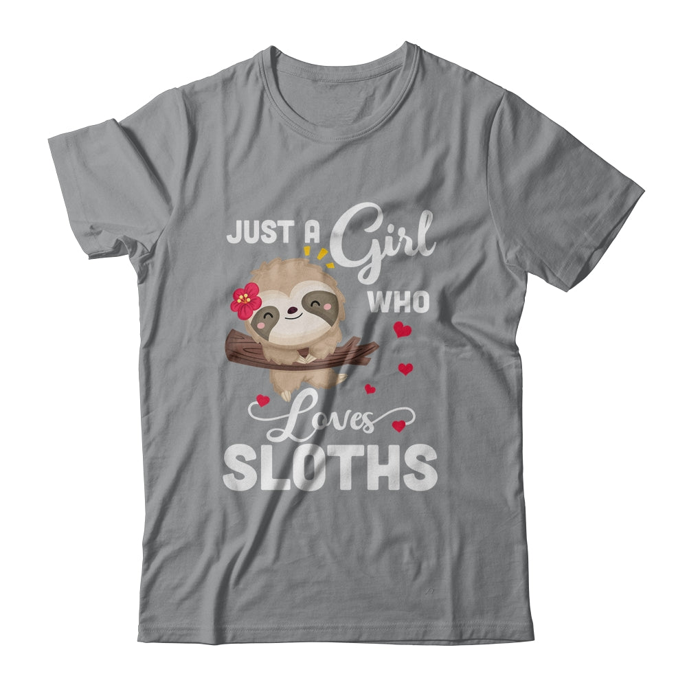 Just A Girl Who Loves Sloths T-Shirt & Tank Top | Teecentury.com