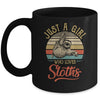 Just A Girl Who Loves Sloths Cute Vintage Sloths Girl Mug Coffee Mug | Teecentury.com