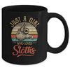 Just A Girl Who Loves Sloths Cute Vintage Sloths Girl Mug Coffee Mug | Teecentury.com