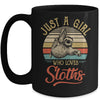 Just A Girl Who Loves Sloths Cute Vintage Sloths Girl Mug Coffee Mug | Teecentury.com