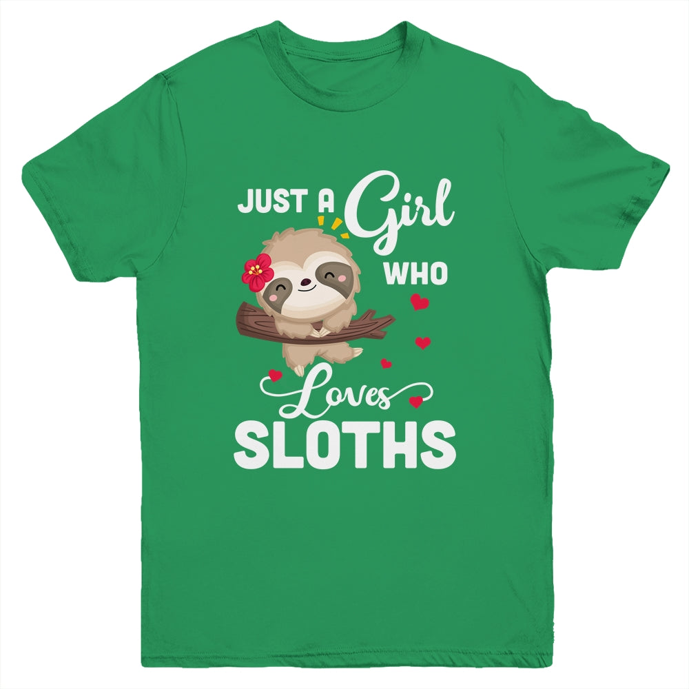 Just A Girl Who Loves Sloths Youth Youth Shirt | Teecentury.com