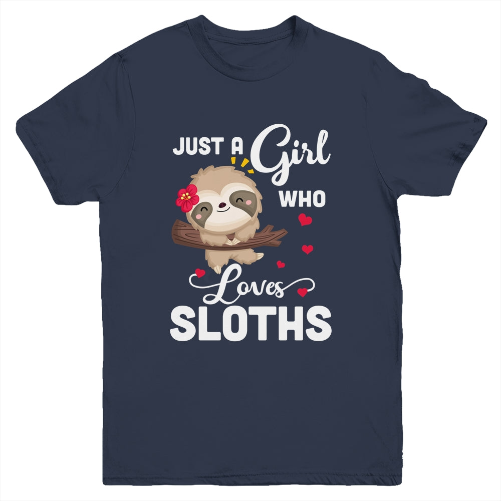 Just A Girl Who Loves Sloths Youth Youth Shirt | Teecentury.com