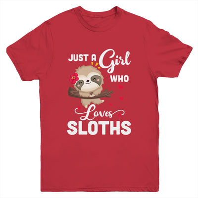 Just A Girl Who Loves Sloths Youth Youth Shirt | Teecentury.com