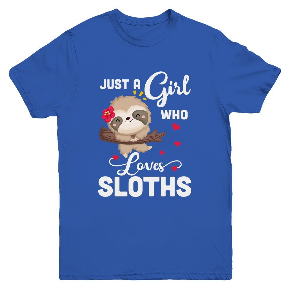 Just A Girl Who Loves Sloths Youth Youth Shirt | Teecentury.com