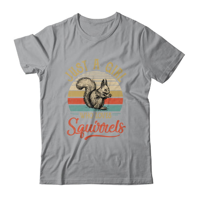 Just A Girl Who Loves Squirrels Cute Vintage Squirrels Girl T-Shirt & Tank Top | Teecentury.com