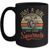 Just A Girl Who Loves Squirrels Cute Vintage Squirrels Girl Mug Coffee Mug | Teecentury.com