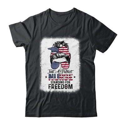 Just A Patriot Nurse Standing For Freedom US Flag T-Shirt & Tank Top | Teecentury.com