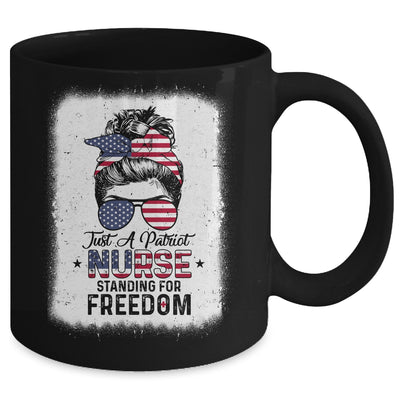 Just A Patriot Nurse Standing For Freedom US Flag Mug Coffee Mug | Teecentury.com
