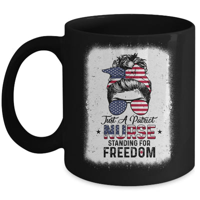 Just A Patriot Nurse Standing For Freedom US Flag Mug Coffee Mug | Teecentury.com