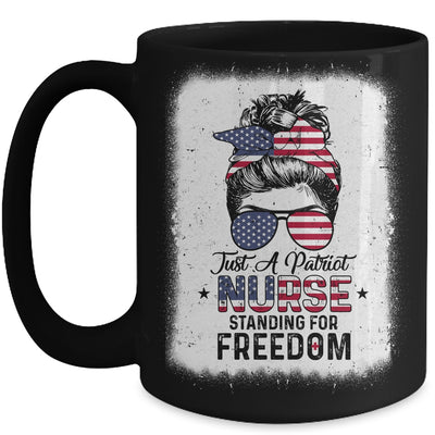 Just A Patriot Nurse Standing For Freedom US Flag Mug Coffee Mug | Teecentury.com