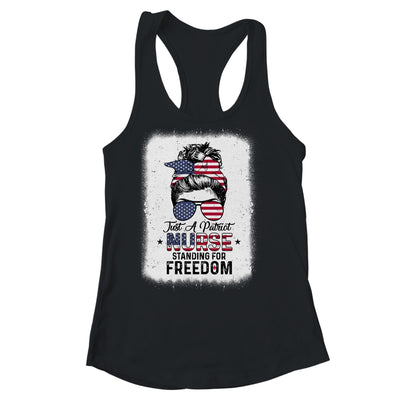 Just A Patriot Nurse Standing For Freedom US Flag T-Shirt & Tank Top | Teecentury.com