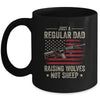 Just A Regular Dad Raising Wolves Not Sheep Guns Mug Coffee Mug | Teecentury.com