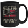 Just A Regular Dad Raising Wolves Not Sheep Guns Mug Coffee Mug | Teecentury.com