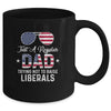 Just A Regular Dad Trying Not To Raise Liberals Republican Mug Coffee Mug | Teecentury.com